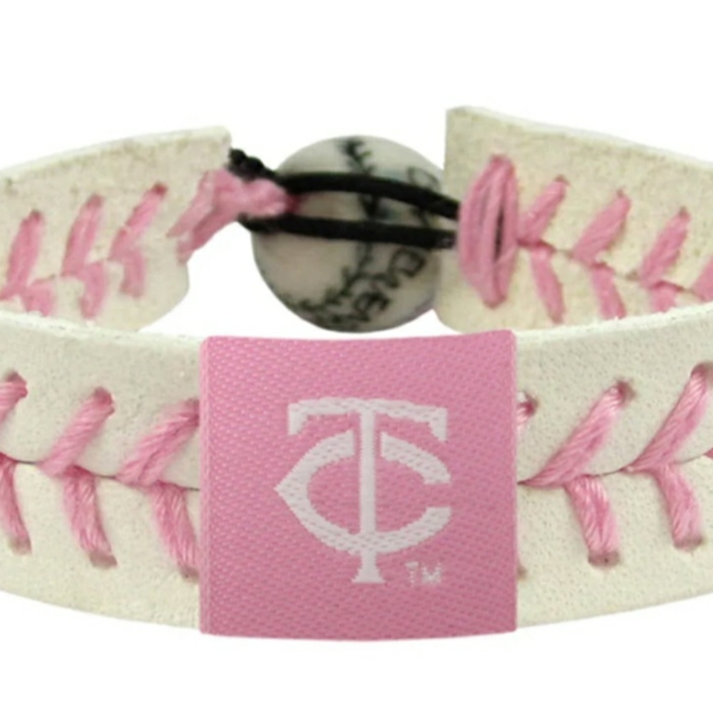 Gamewear Minnesota Twins Pink Baseball Bracelet